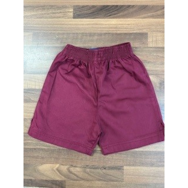 MAROON SPORTS SHORTS, NURSERY
