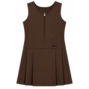 BROWN STRETCH PINAFORE, Generic Schoolwear, UNIFORM