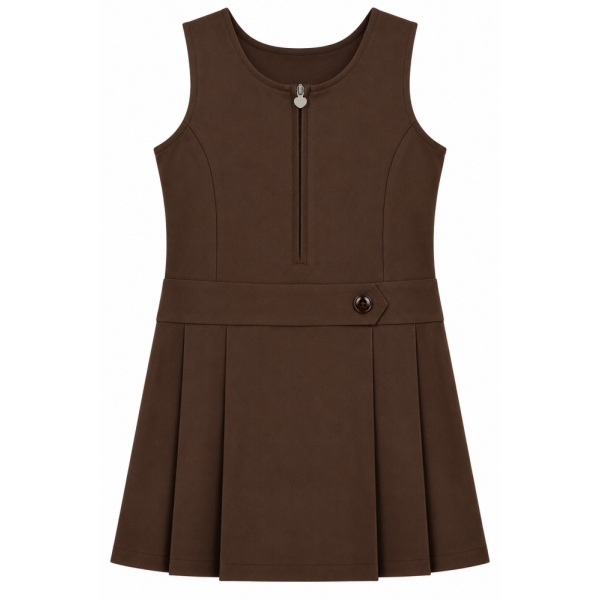 BROWN STRETCH PINAFORE, Generic Schoolwear, UNIFORM